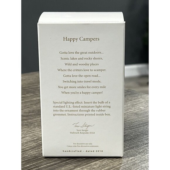 2010 Hallmark Keepsake Christmas Ornament HAPPY CAMPERS Trailer Camping HM11 - Picture 6 of 6